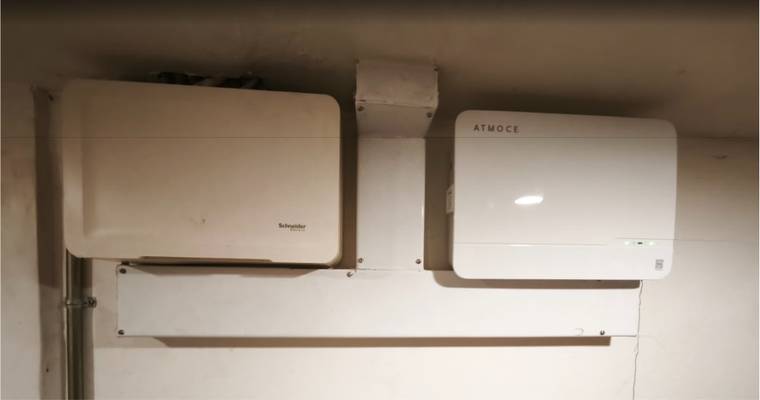 ATMOCE Gateway ติดตั้งคู่ตู้ไฟ Schneider