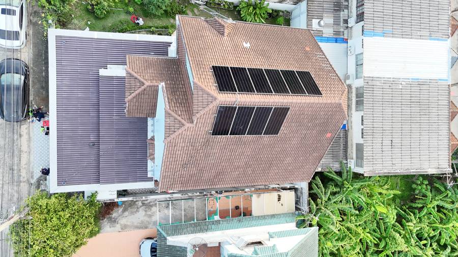 บ้านเดี่ยว · หลังคากระเบื้อง 2 ชุดแผง